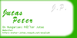 jutas peter business card